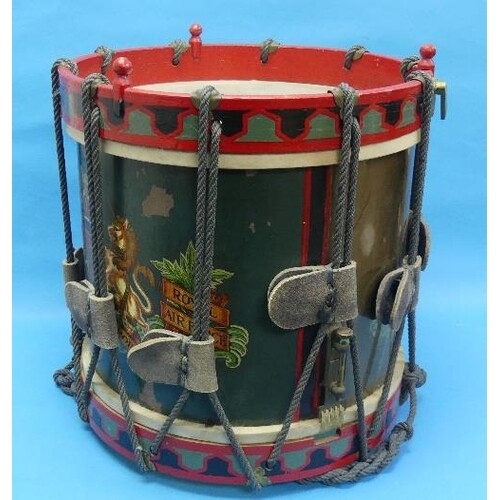 A W.W.2. Era Royal Air Force Ceremonial Drum, the front with...