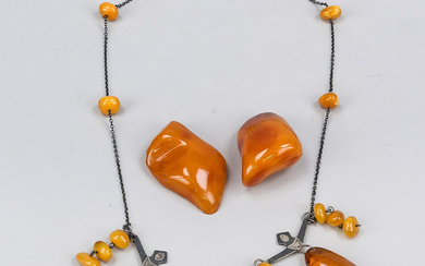 A collection of amber, consisting