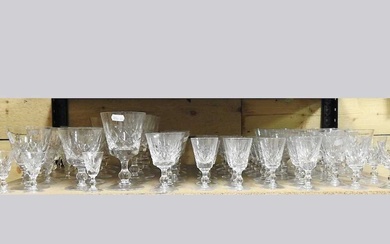 A collection of cut glass drinking glassesCondition Report There is...
