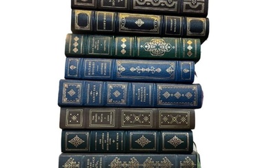 A collection of ten, contemporarily published leather bound The Franklin...