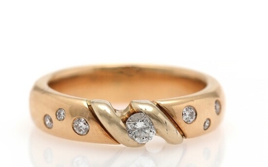 NOT SOLD. A diamond ring set with numerous brilliant-cut diamonds weighing a total of app....