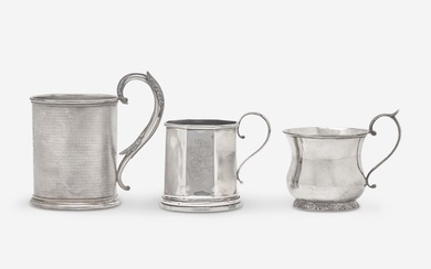 A group of three silver cups, Bailey & Kitchen (active 1833-1846), Anthony Rasch (c. 1778-1858)