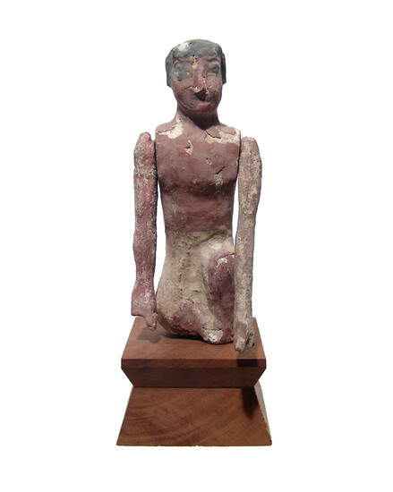 A nice Egyptian painted wood figure