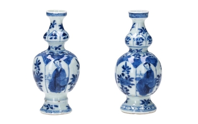 (-), A pair of blue and white porcelain...