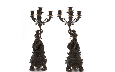 A pair of candelabra. Belle Epoque