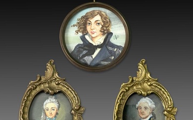 A set of Miniature Portrait Painting and oil painting
