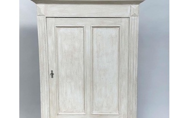 ARMOIRE, 19th century French grey painted with single panell...
