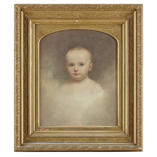 American School 19th century, Portrait of a young child