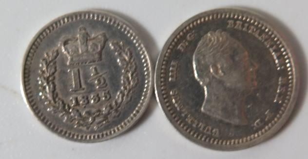 An 1834 Two Pence and 1835 One and Half Pence, EF+