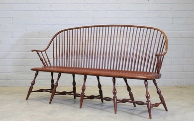 An American elm model 'SCH5a Continuous Arm Settee'