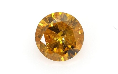 SOLD. An unmounted brilliant-cut diamond weighing app. 0.51 ct. Colour: Fancy Vivid Orange-Yellow. – Bruun Rasmussen Auctioneers of Fine Art