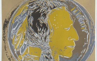 Andy Warhol, Indian Head Nickel (Trial Proof Gold), Screeprint on Lenox Museum Board