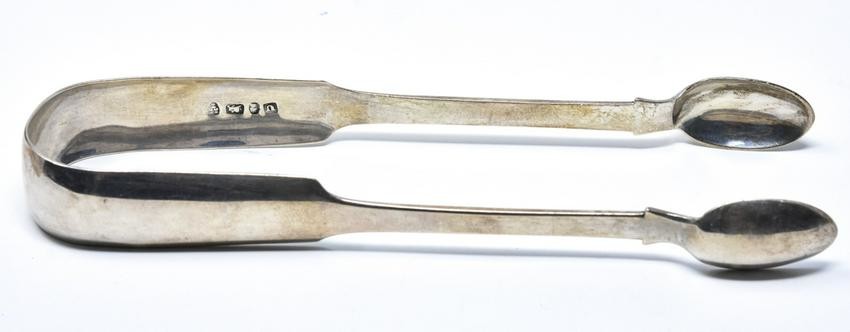 Antique English Sterling Silver Serving Tongs