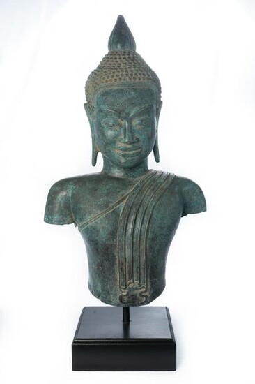 Antique Khmer Style Southeast Asia Guatama Buddha Torso