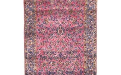 Antique Persian Silk Kashan Rug