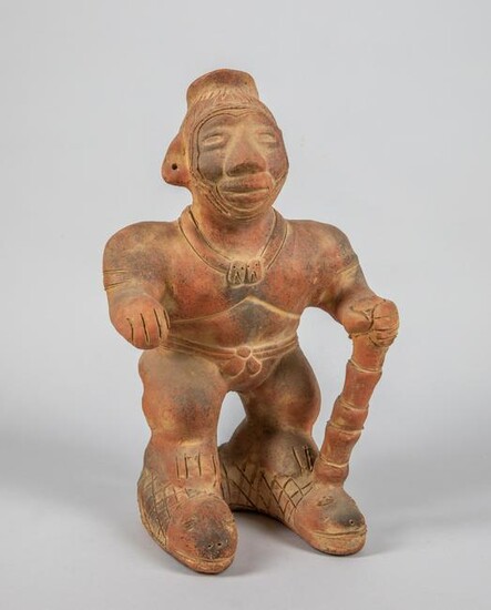 Art Mexico Pottery Figure Pot