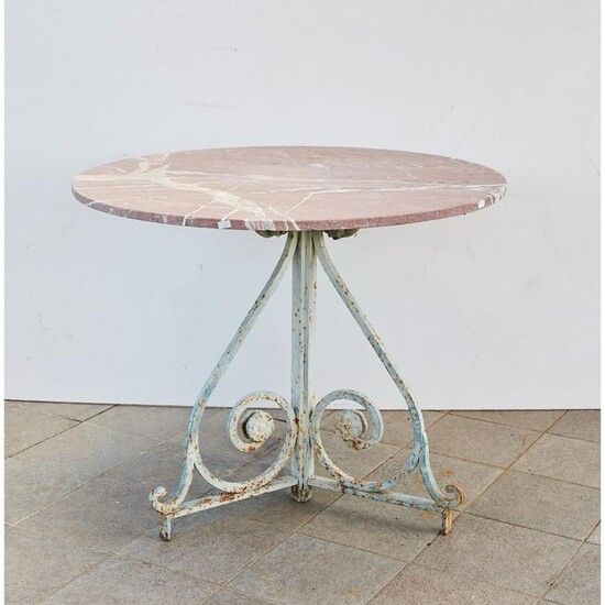 BASE di tavolo in ferro piano in marmo.