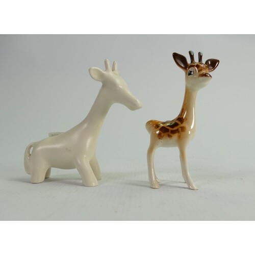 Beswick Giraffes: including 1597 and early cream model 698. ...