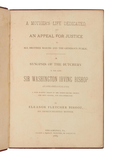 Bishop, Eleanor Fletcher | A later issue of the supposedly live autopsy, with an addenda