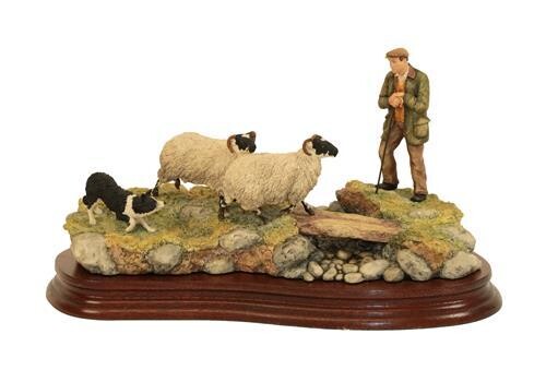 Border Fine Arts 'Steady Lad, Steady' (Shepherd, Sheep and Collie),...