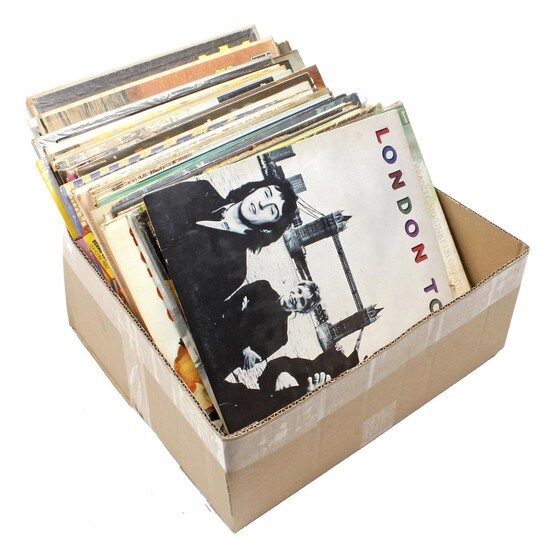 (-), Box of LPs with music from the...
