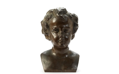 Bronzekopf eines Jungen
