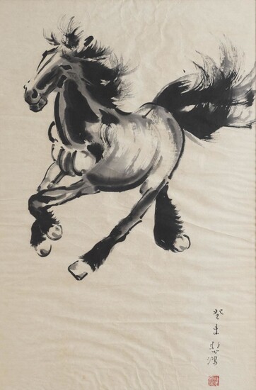 CHINESE SCHOOL 20TH CENTURY. GALLOP HORSE. INK ON PAPER