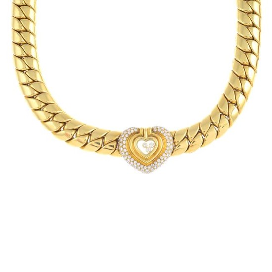 CHOPARD - a 'Happy Diamond' necklace. Designed as three