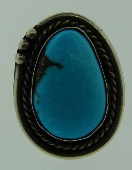 COOL American Indian Silver & Turquoise Ring