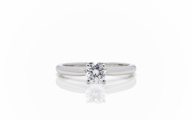 Cartier Platinum Solitaire Diamond Engagement Ring