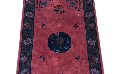 Chinese Nichols Wool Carpet, c.1930's, 7'1 x 4'1