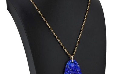 Chinese Qing Dynasty Lapis Lazuli Pendant