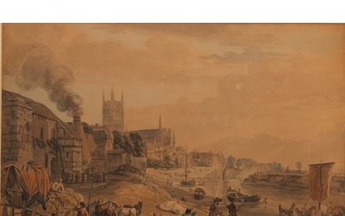 Circle of Paul Sandby A View of Worcester, watercolour, 31.5...