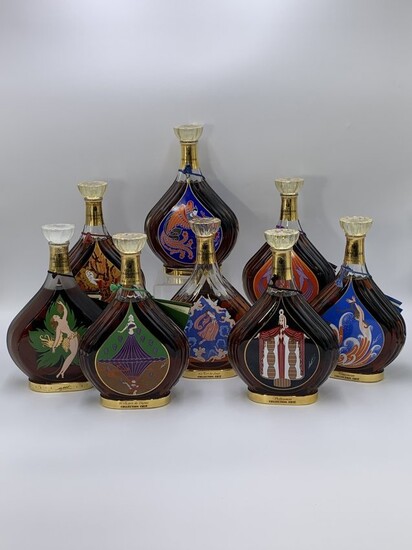 Cognac Courvoisier Erte Collection Complete Set 1-8