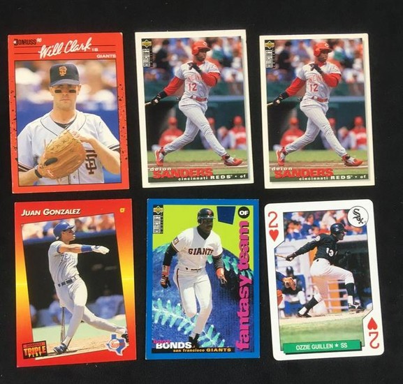 Collection of 6 Vintage Baseball Cards Circa 1990s