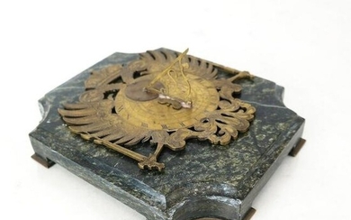 Continental Etched Brass Sundial