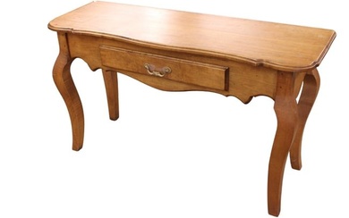 Country French style solid cherry console table