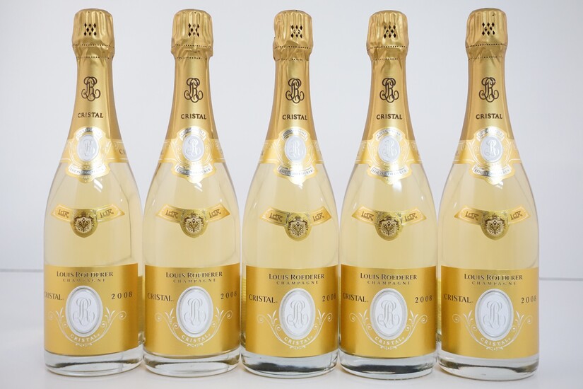 Cristal Louis Roederer 2008 Champagne 5 bt (tre bt...