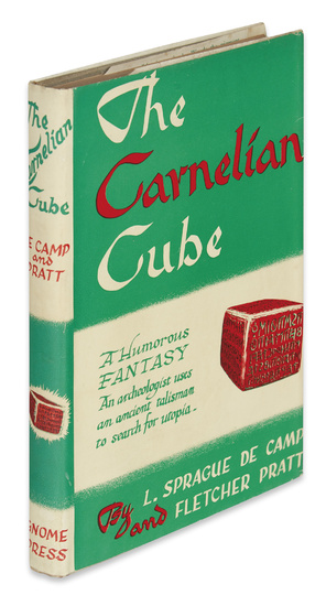 DE CAMP, L. SPRAGUE and PRATT, FLETCHER. The Carnelian Cube. 8vo, publisher's red-lettered...