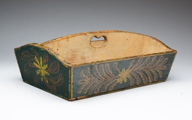 DECORATED FOLKY CUTLERY BOX.