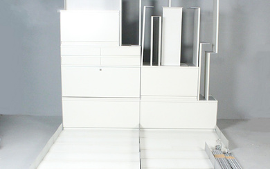 DIETER RAMS for VITSOE. Modular shelving system/Shelf wall, model '606', lacquered aluminum, 1960s.