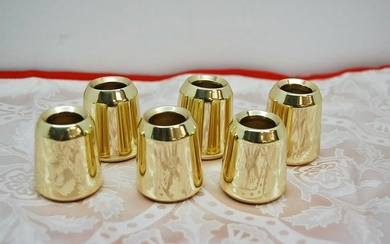 Details about 6 New Solid Brass Candle Followers 7/8"