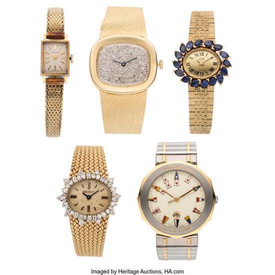 Diamond, Synthetic Sapphire, Enamel, Gold, Stainless Steel Watches -...