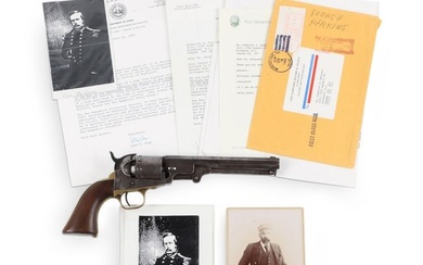 Documented US Civil War Officers Pistol with Cabinet Photo