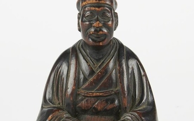 Early Japanese Monk Carving "Ryou Sai"