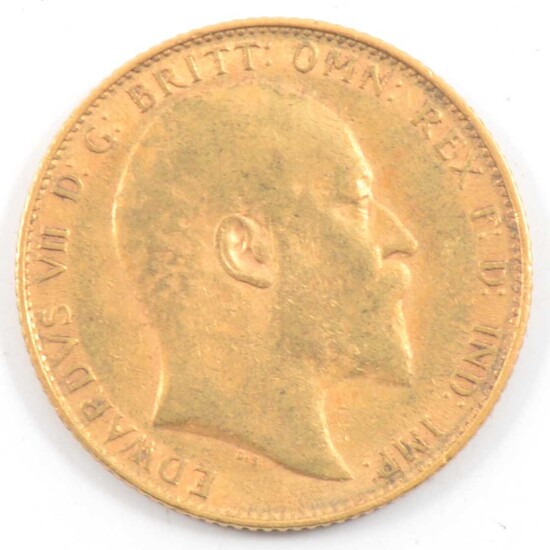 Edward VII Gold Full Sovereign, 1907, 8g