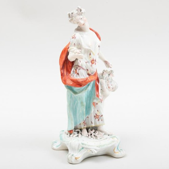 English Porcelain Figure Emblematic of Summer, Probably
