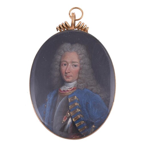English School (c.1740), Portrait of a gentleman, wearing a breast plate