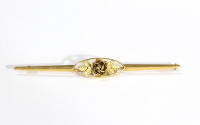 Epingle de cravate en or (750°°° - poinçon : Aigle) ornée dans un cartouche ajouré...
