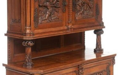 Exceptional Henri II Style Hunting Cabinet
